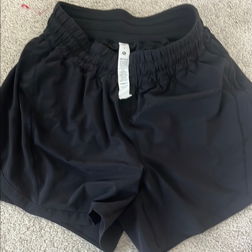 Lululemon Athletica Black Athletic Shorts Lightweight Elastic Waist